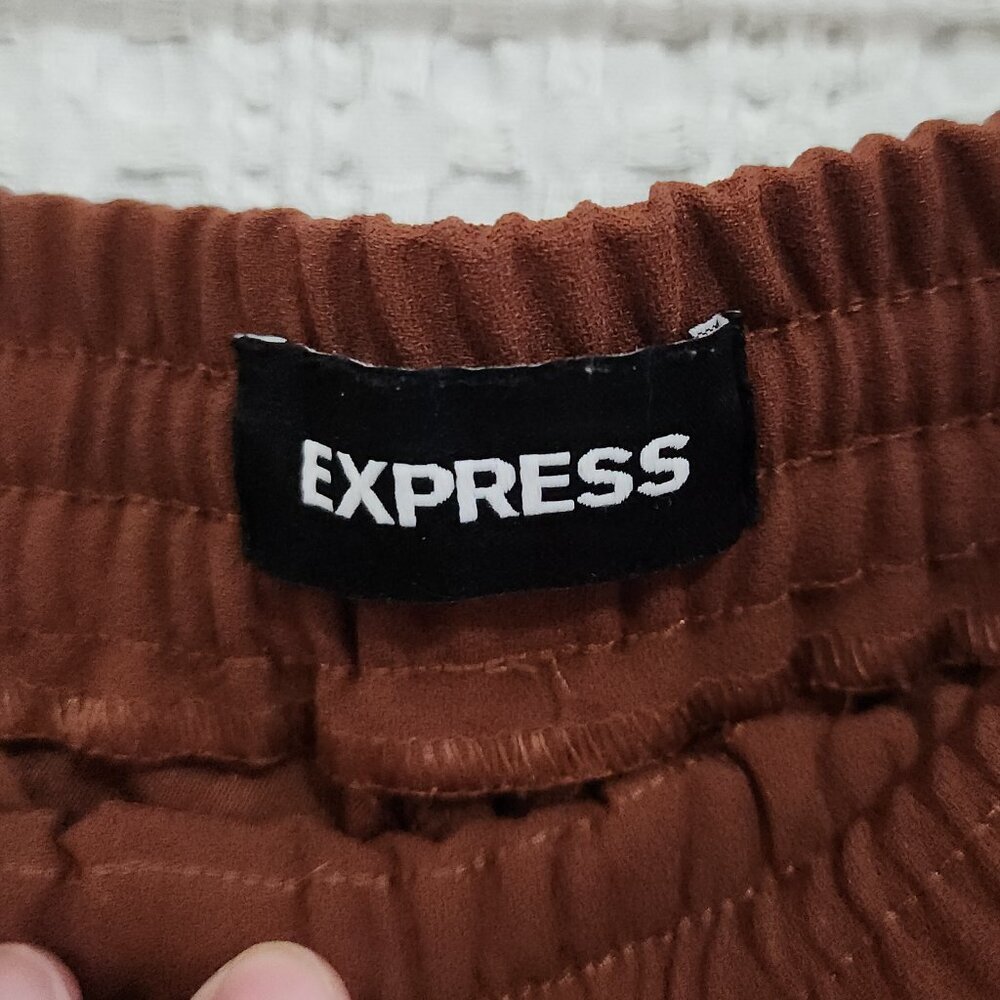 Express Midrise Brown Jogger Pants Women's Plus Size 2X - Picture 10 of 12